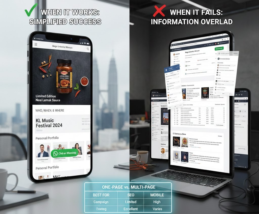 One Page Website Design Malaysia