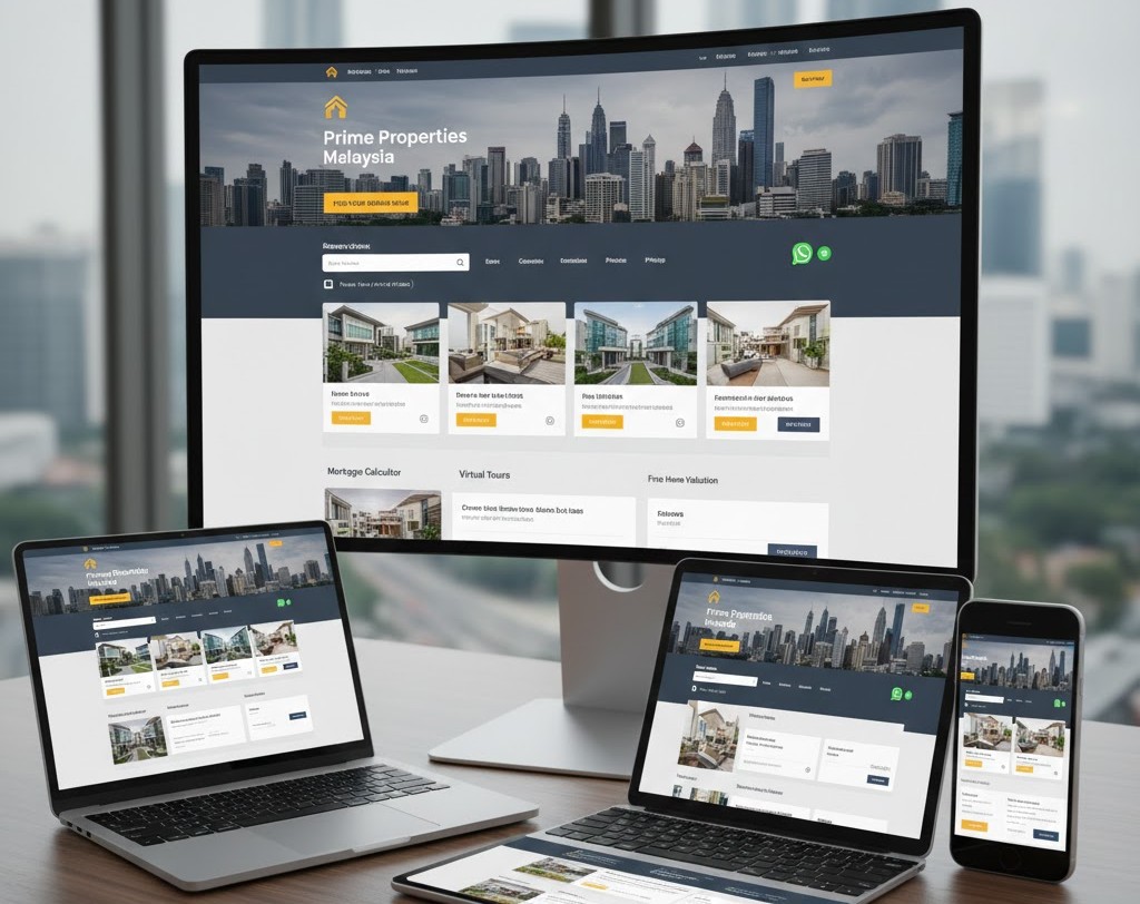 real estate agency website design in Malaysia