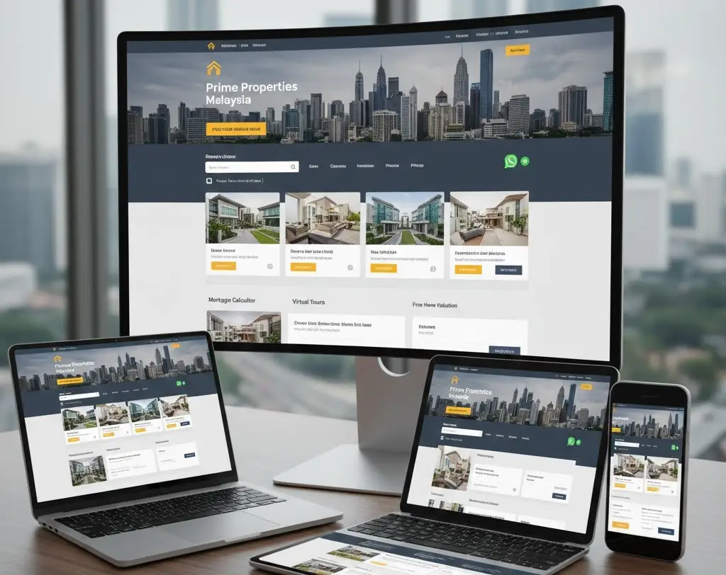 real estate agency website design in Malaysia