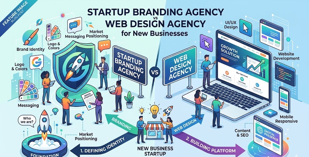 Startup Branding Agency vs Web Design Agency for New Businesses