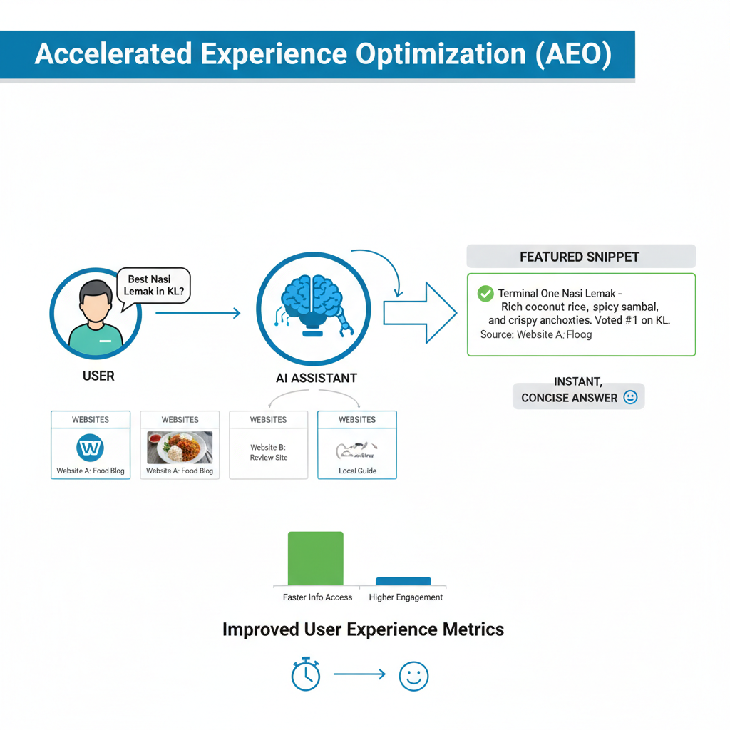 How Answer Engine Optimization (AEO) provides direct answers in AI search for Malaysian queries