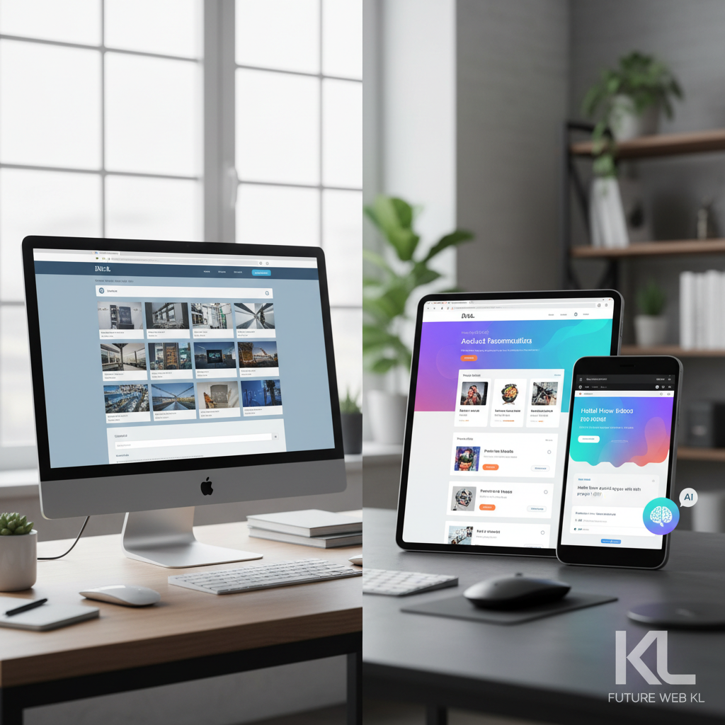 Comparison of traditional vs. AI-driven web design for businesses in KL
