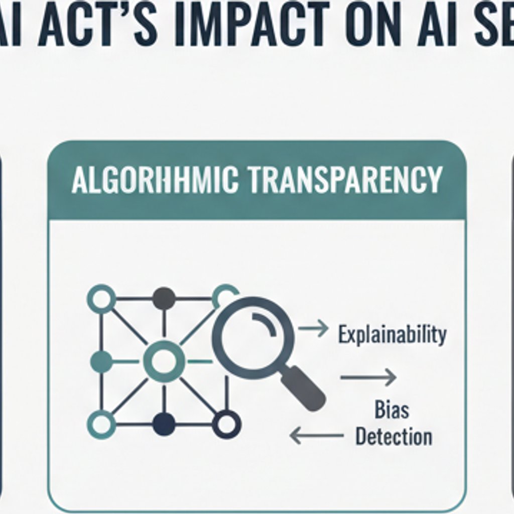 Infographic detailing the EU AI Act's impact on AI search, covering data privacy, algorithmic transparency, and compliance fines for SEO, AEO, and GEO.