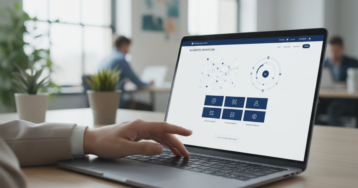 User interacting with an AI-integrated corporate website dashboard