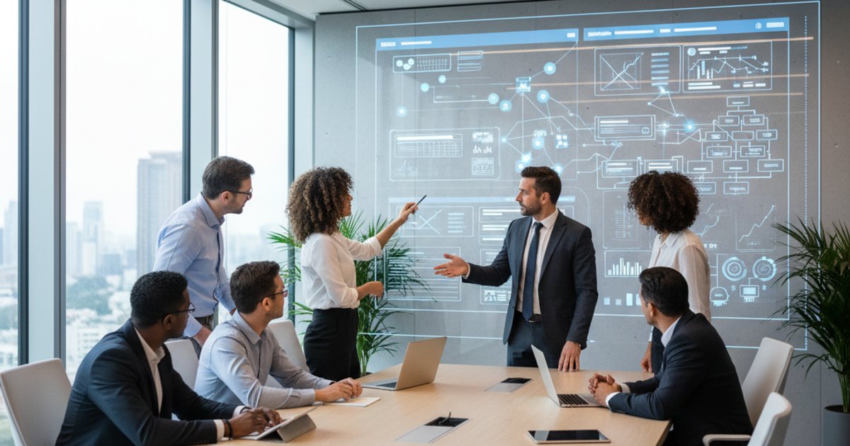 Professionals collaborating on corporate web design strategy for future-proofing