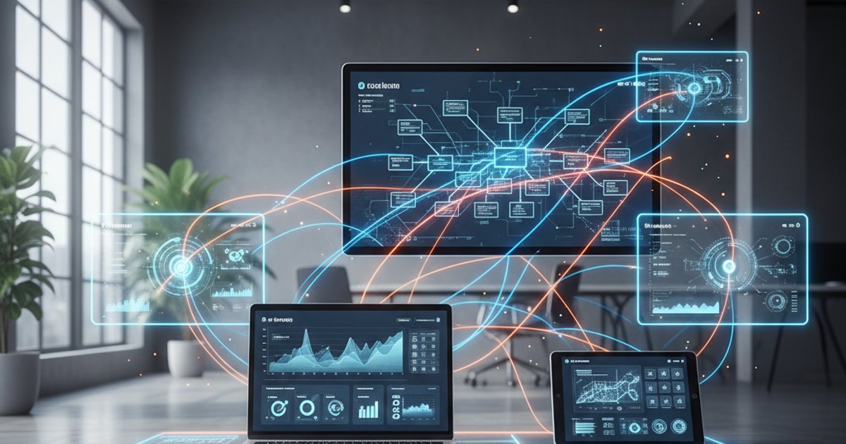 Digital ecosystem showing integrated corporate website and business systems
