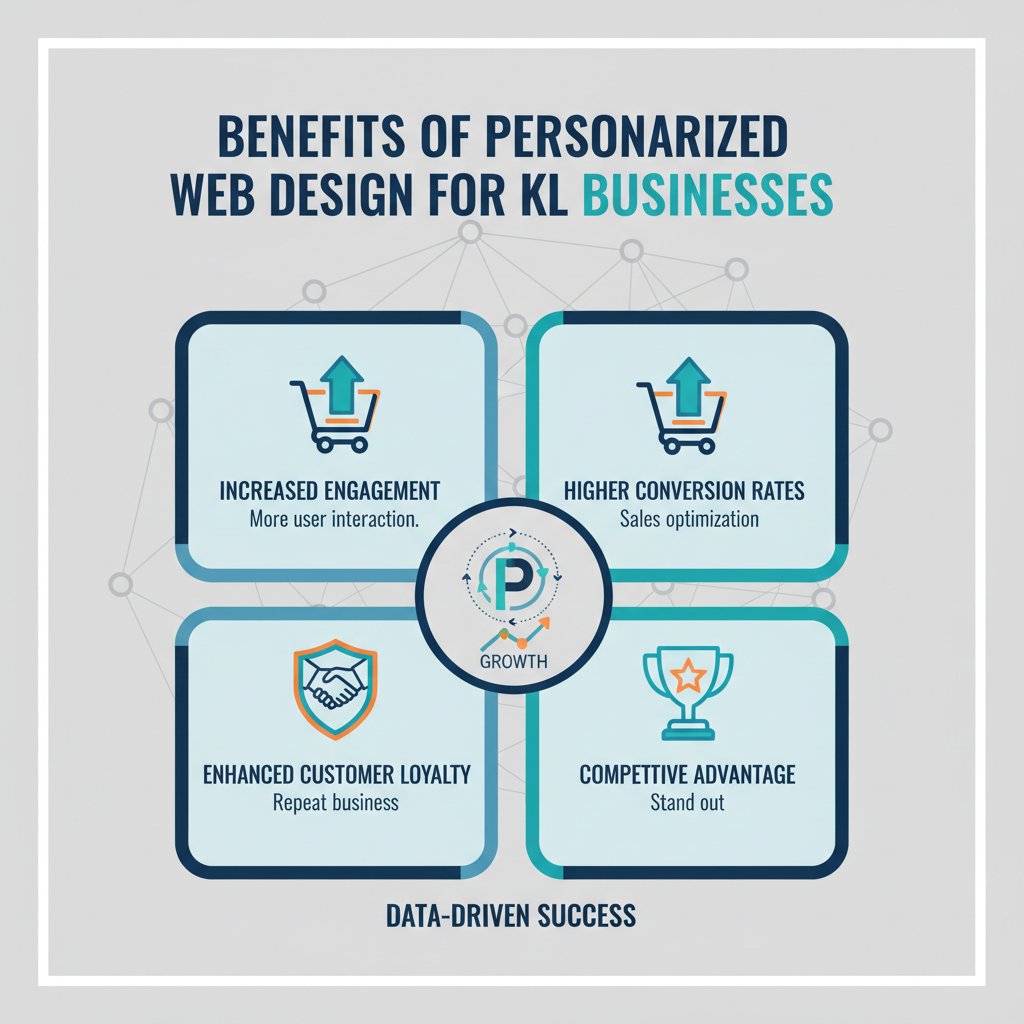 Infographic highlighting benefits of personalized web design for businesses in Kuala Lumpur